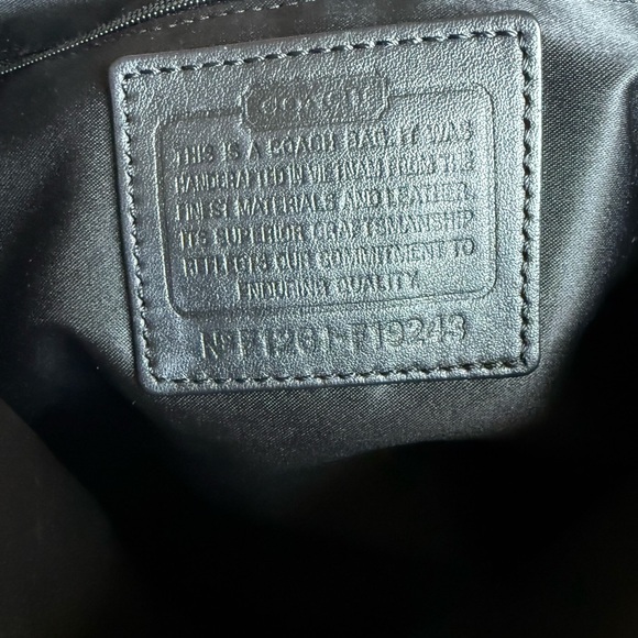 2012 Coach Ashley Satchel Handbag Black Leather Snake Print detail EUC - Picture 10 of 12